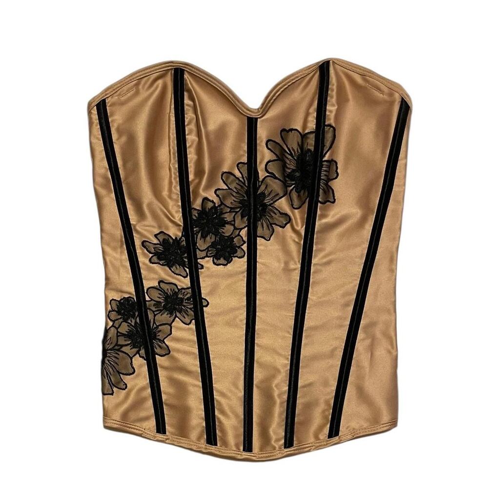 VTG Y2K Frederick’s of Hollywood goth coquette corset top Size M